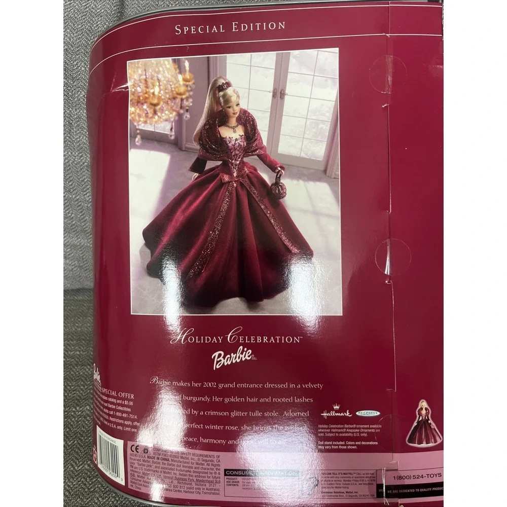 NIB Barbie 2002 Holiday Celebration Doll Special Edition Mattel 56209